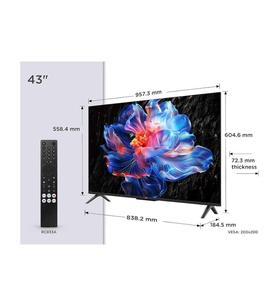 TV UHD 4K 108CM F °TCL 43V6C