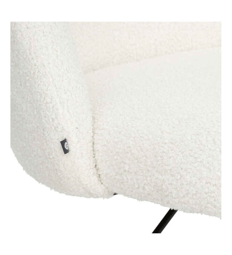 Chaise de bureau Geos bouclette blanc 194613B