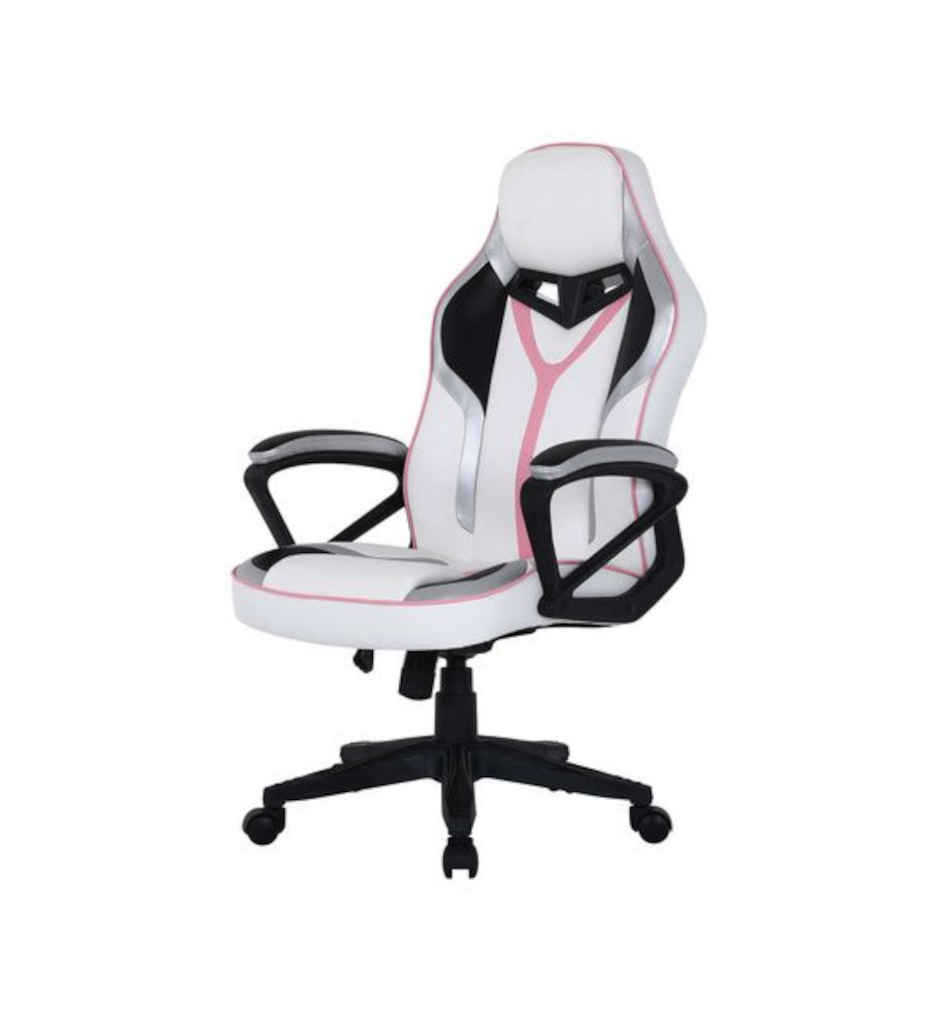 Fauteuil gaming bicolore Blanc/Rose DUMB