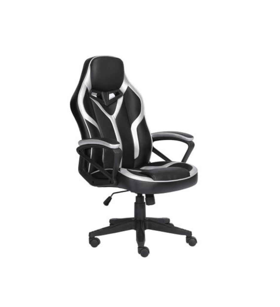 Fauteuil gaming bicolore Noir/Argent DUMB