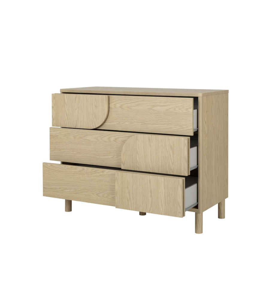 COMMODE 3 TIROIRS-COLORIS CHENE ROOKWOOD-1H7A160-GALYS