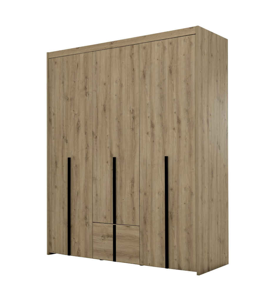 ARMOIRE 3 PORTES + 1 TIROIR-CHENE  ARTISAN-1H3S280-TREVOR