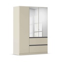 ARMOIRE 3PT (2 MIROIRS)-2 TIROIRS-136 CM-COLORIS CHAMPAGNE-AW498.0CK8-COSTA