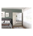ARMOIRE 3PT (2 MIROIRS)-2 TIROIRS-136 CM-COLORIS CHAMPAGNE-AW498.0CK8-COSTA