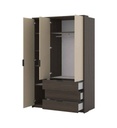 #ARMOIRE 3 PORTES/3 TIROIRS-L139CM-3D3S-24D1OI19-DUNIN OAK/DUNIN OAK/LIGHT BEIGE-MOLA