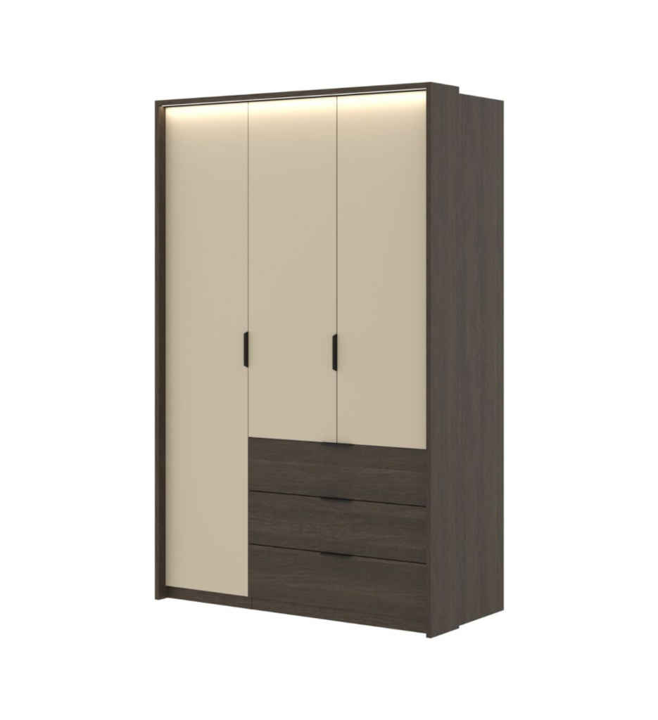 #ARMOIRE 3 PORTES/3 TIROIRS-L139CM-3D3S-24D1OI19-DUNIN OAK/DUNIN OAK/LIGHT BEIGE-MOLA