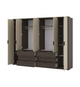 #ARMOIRE 6 PORTES/6 TIROIRS-L274CM-6D6S-24D1OI29-DUNIN OAK/DUNIN OAK/LIGHT BEIGE-MOLA