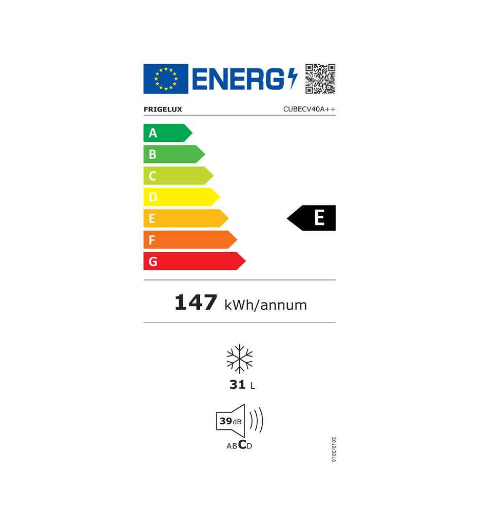 CONG. CUBE 31L STATIQUE E °FRIGELUX CUBECV40A++