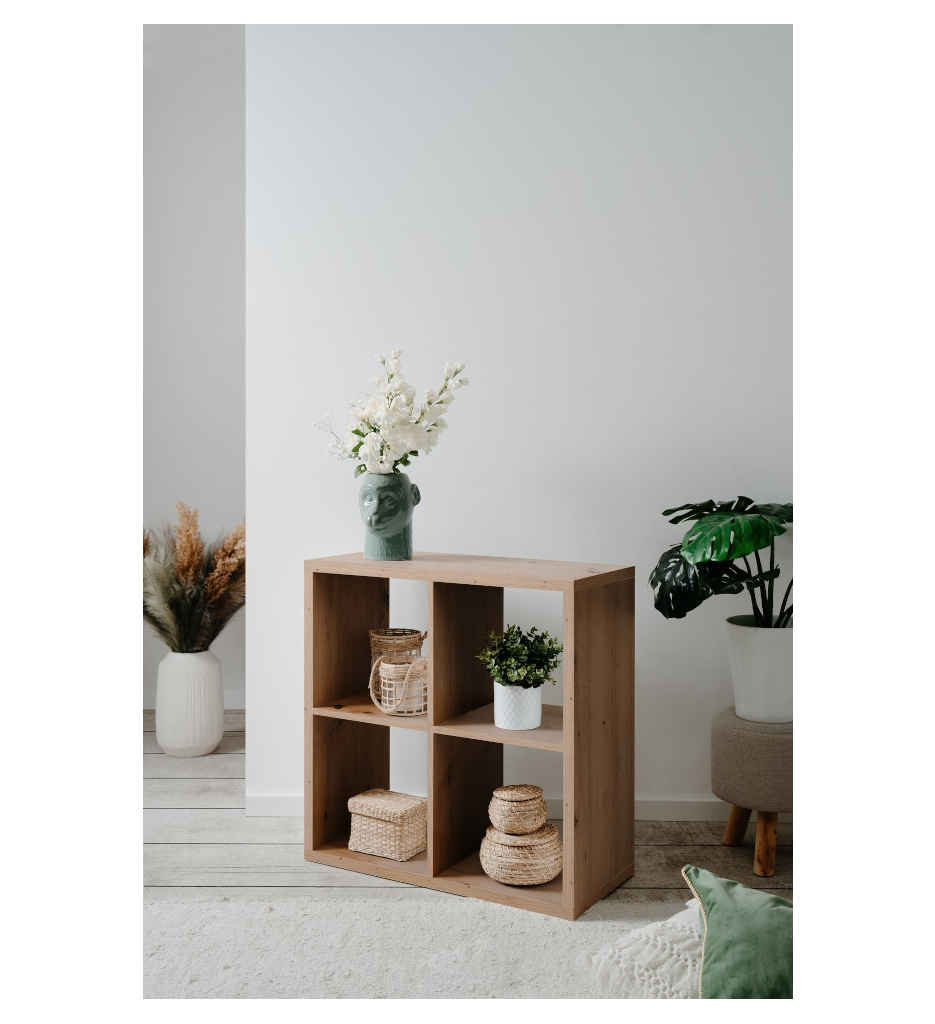 ETAGERE 4 CASES MAX 003837 CHENE ARTISAN
