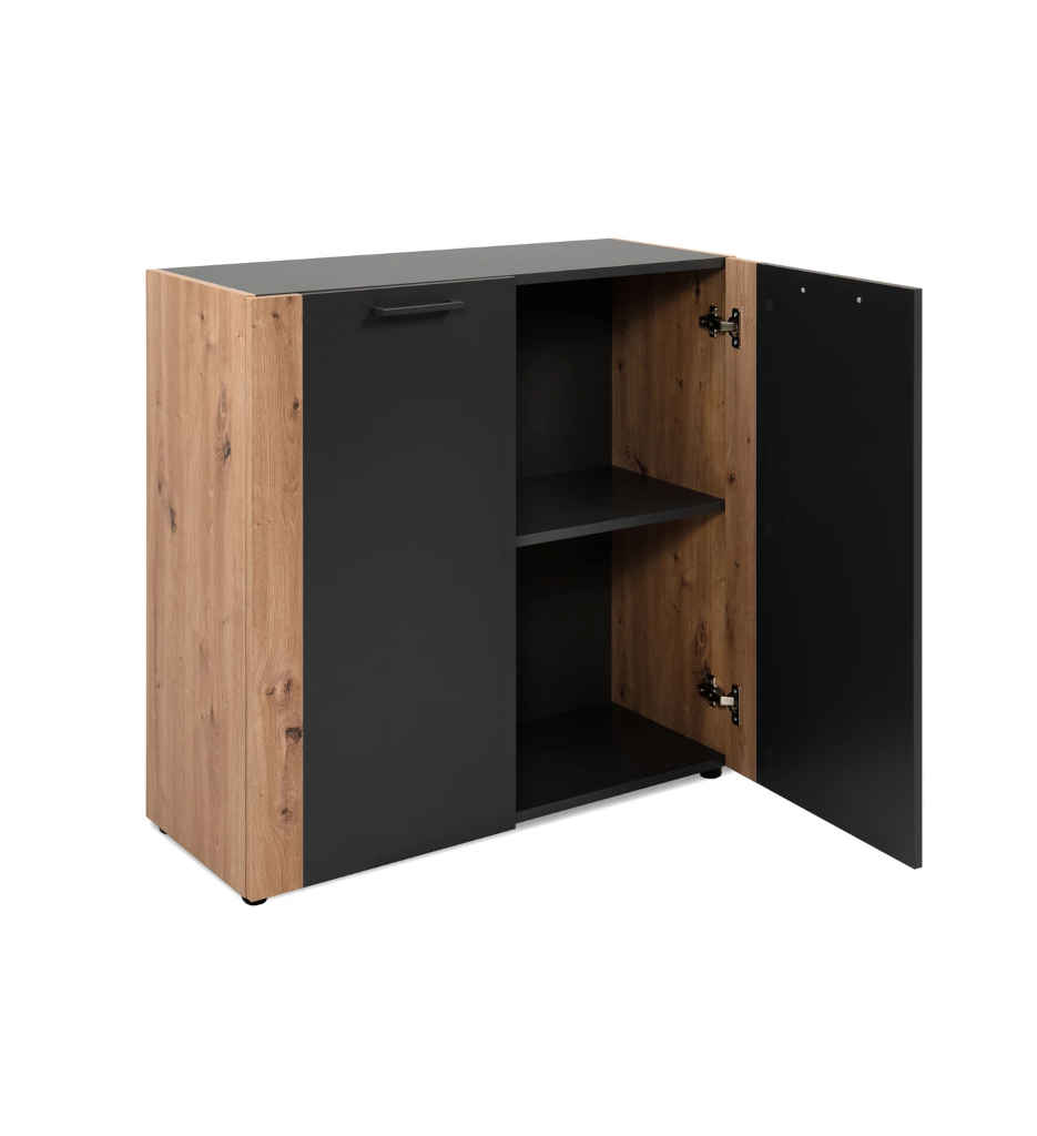 #Rangement Cento  Gris anthracite / Chêne artisan FIN  004026
