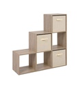 #1er Prix-Etagère escalier avec paniers Arvika Chêne / beige FIN 3971