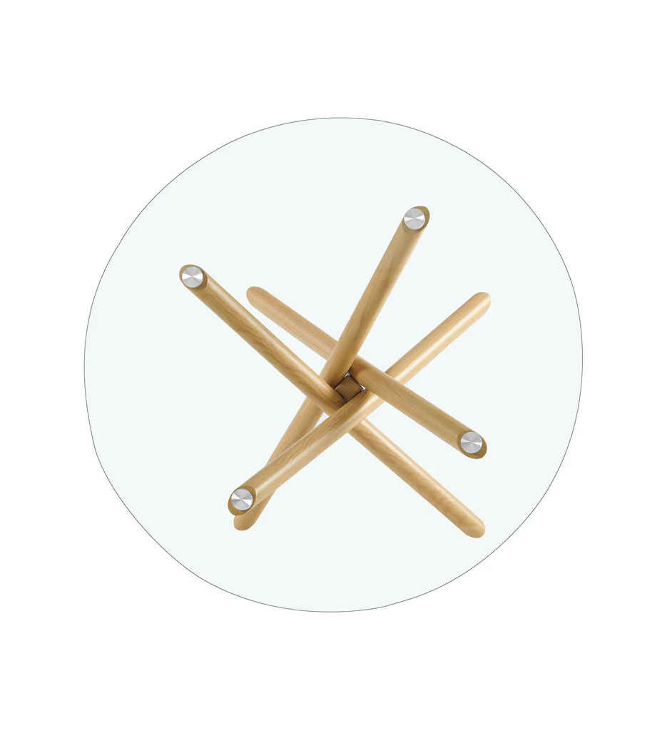 TABLE RONDE VERRE-DIAM 120*120CM-18604BS-LUCCIANA