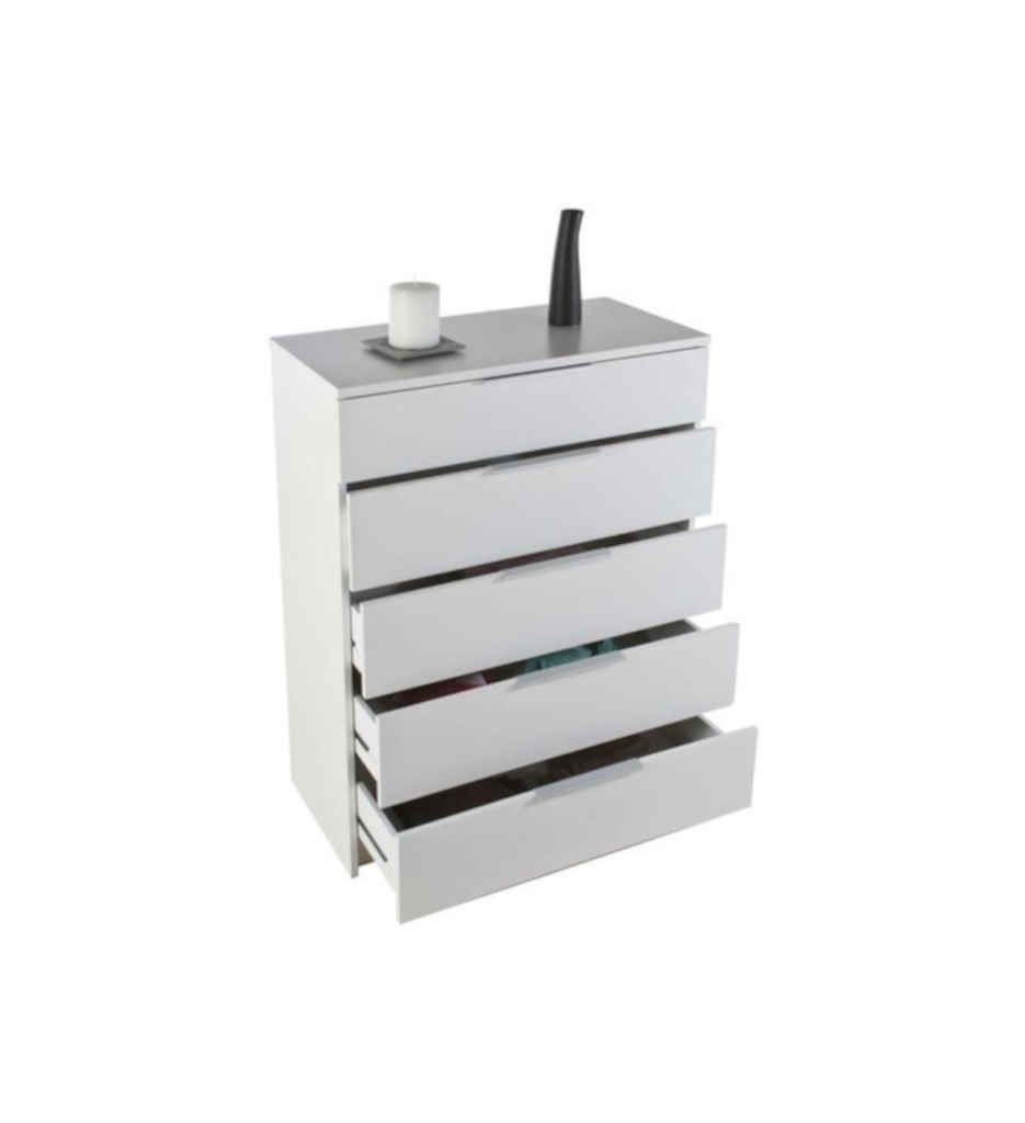 Commode 5 tiroirs SPACE  blanc 358280