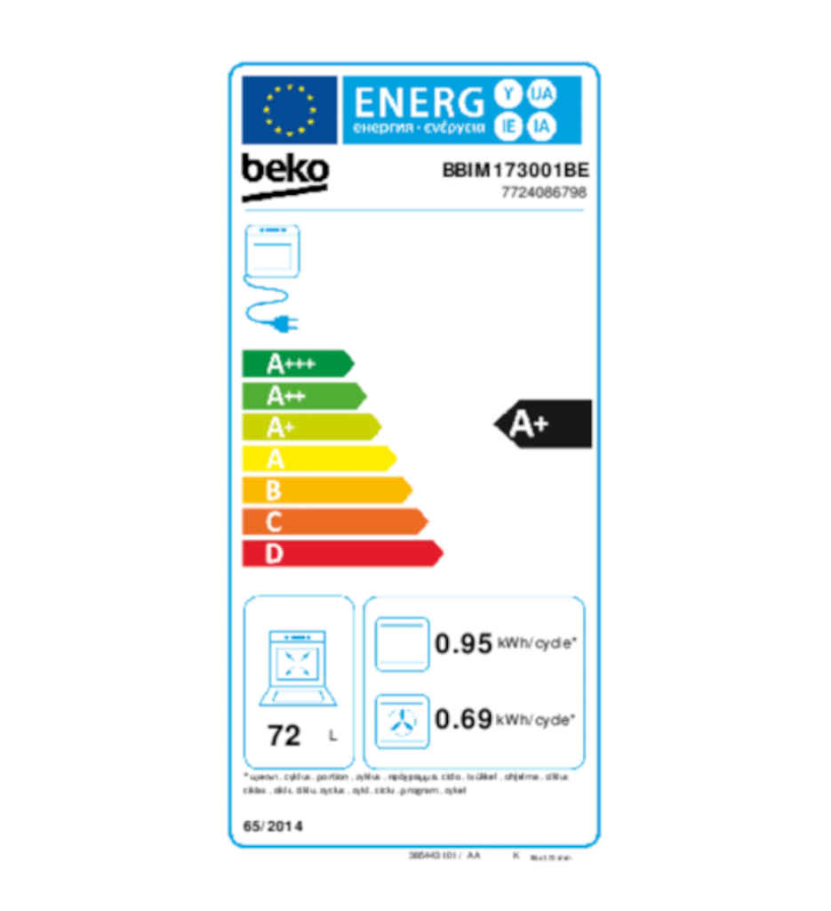 FOUR HYDRO. 72L A+ °BEKO BBIM173001BE