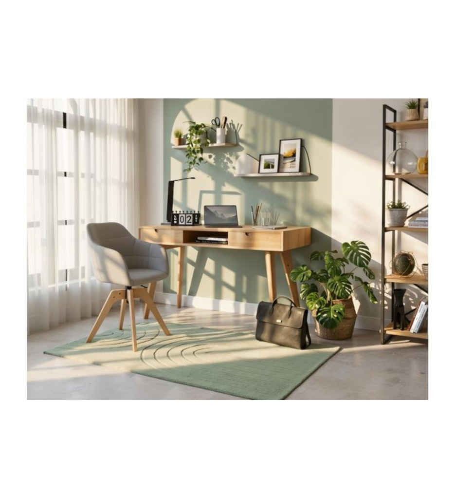 #* Bureau 120 cm LOMOCO GASPARD  bois clair