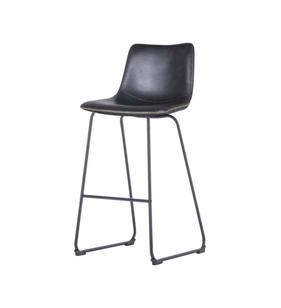TABOURET BAR CLINT PU NOIR