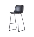 TABOURET BAR CLINT PU NOIR