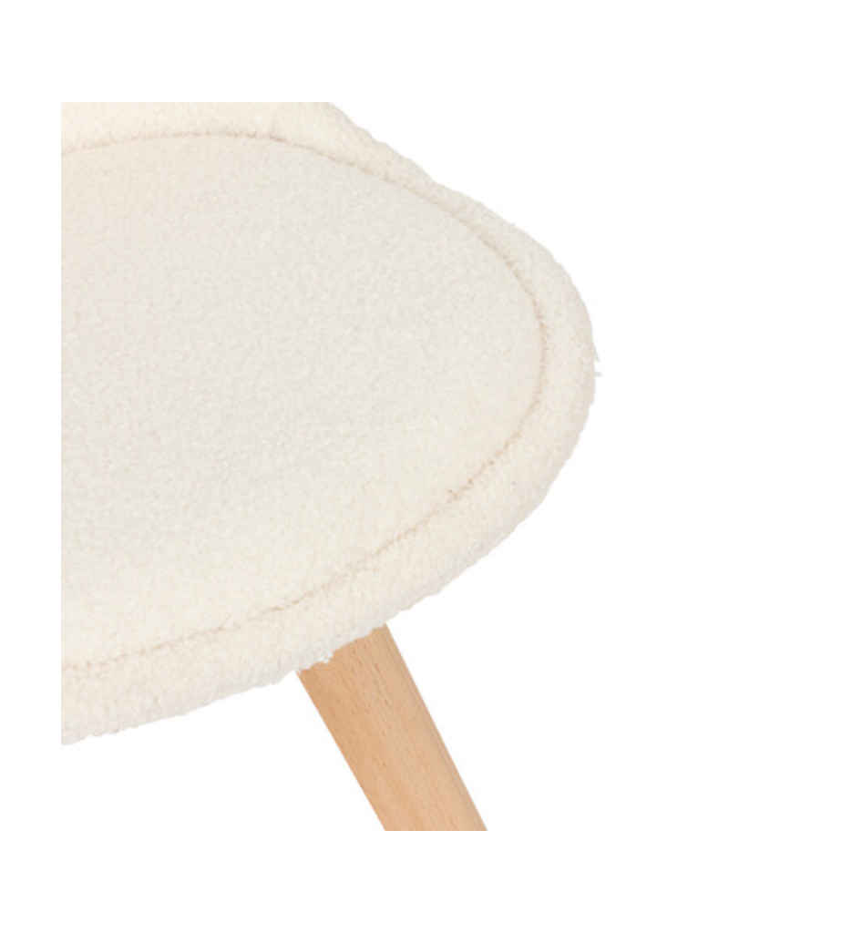 Chaise Baya bouclette blanc 202269