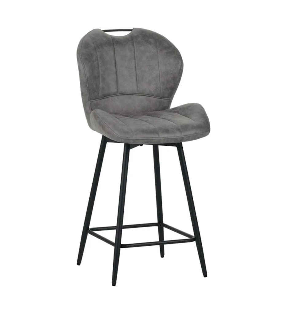 TABOURET DE BAR TAUPE-16237TA -BURTON