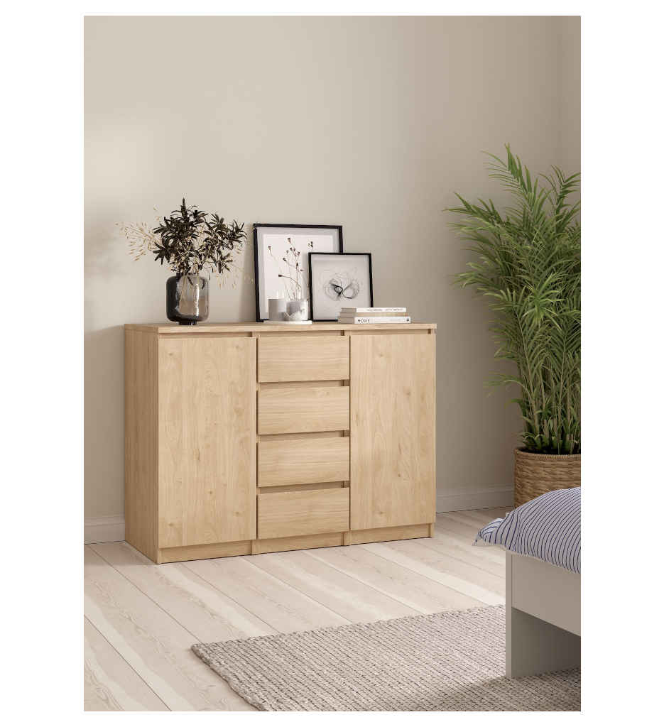 RANGEMENT 2 PORTES 4 TIROIRS HINA JACKSON TV 76236hl