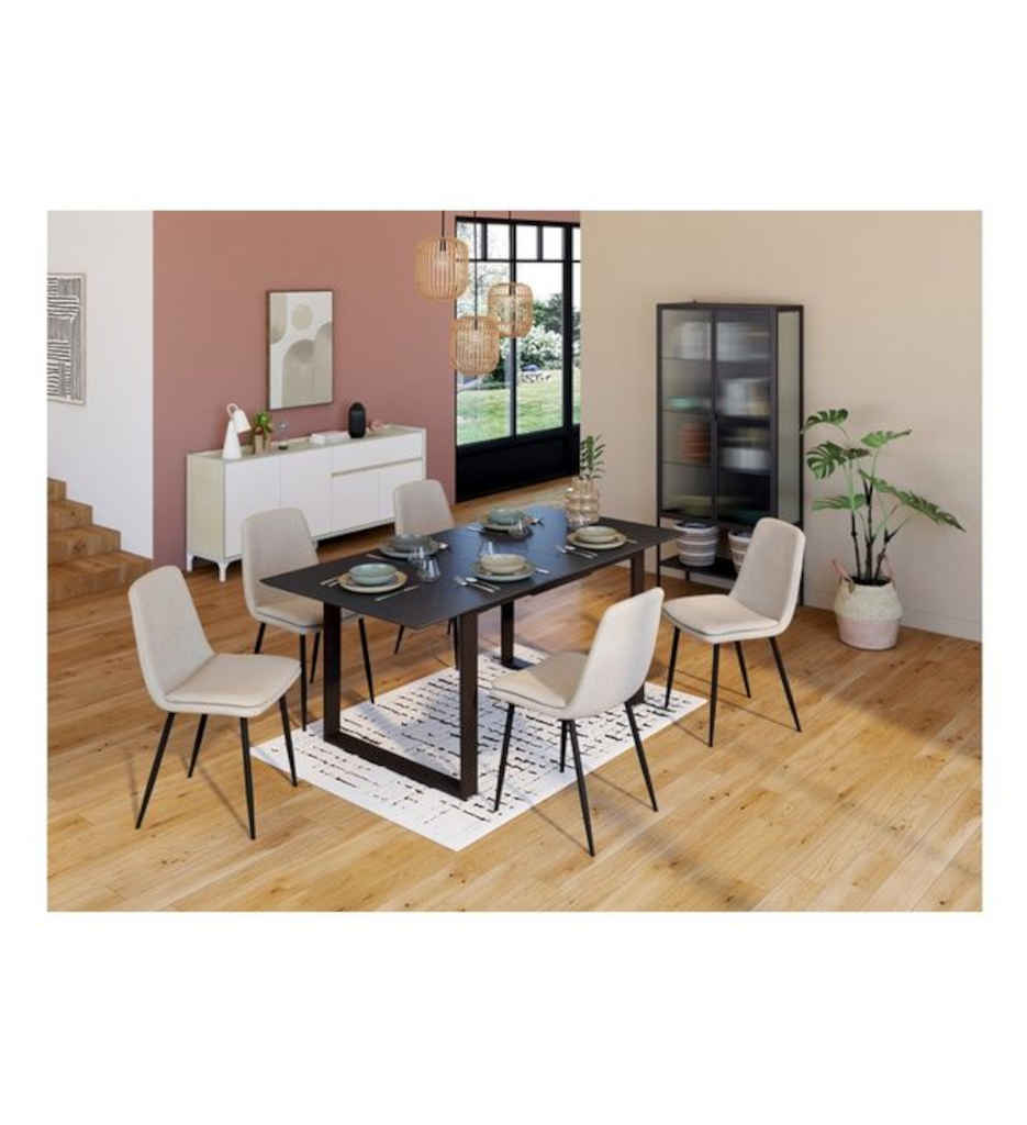 #* Vitrine en verre 2 portes LOMOCO VIDRIO coloris noir