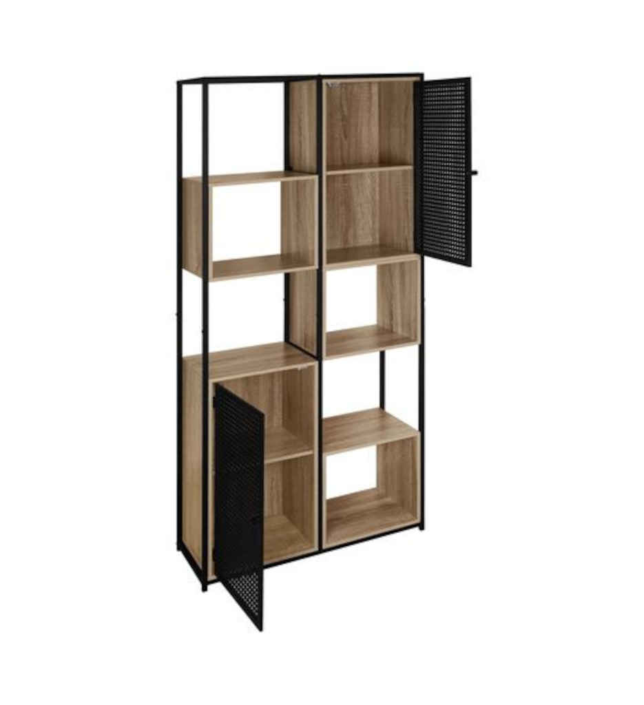 #* Bibliotheque SCANO chêne et noir