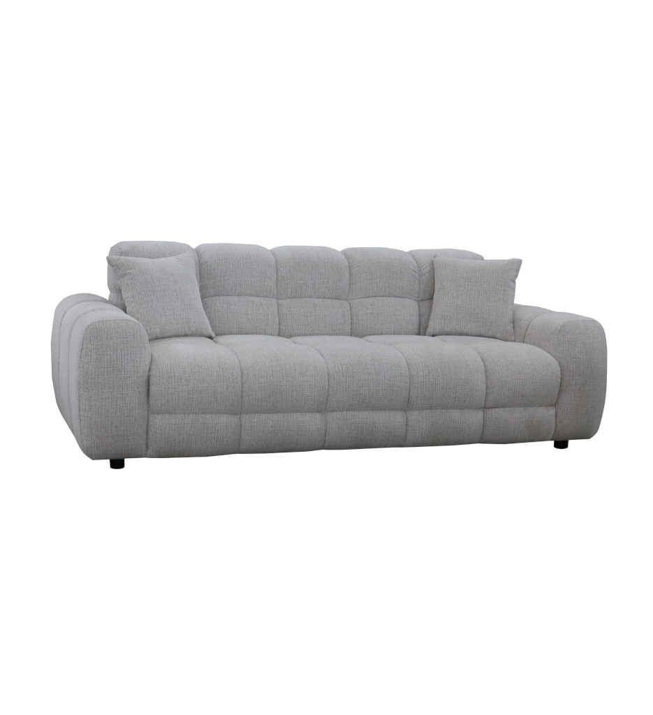 CANAPE 3PLACES FIXE-230CM-TISSU CREME-8836-CREME