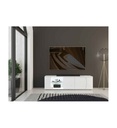 MEUBLE TV 2 PORTES 1 NICHE N°06-L.180CM-25SA3320-LAQUE BLANCHE BRILLANTE-PULP