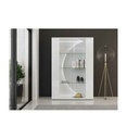 VITRINE 2 PORTES GLACES-L.130CM-N°20-25SA3720-LAQUE BLANCHE BRILLANTE-PULP