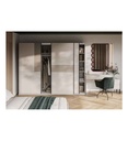 ARMOIRE 3 PORTES COULISSANTES-L270 CM-24KCOF69-CASHMERE/ CASHMERE/CONGO-CUBE