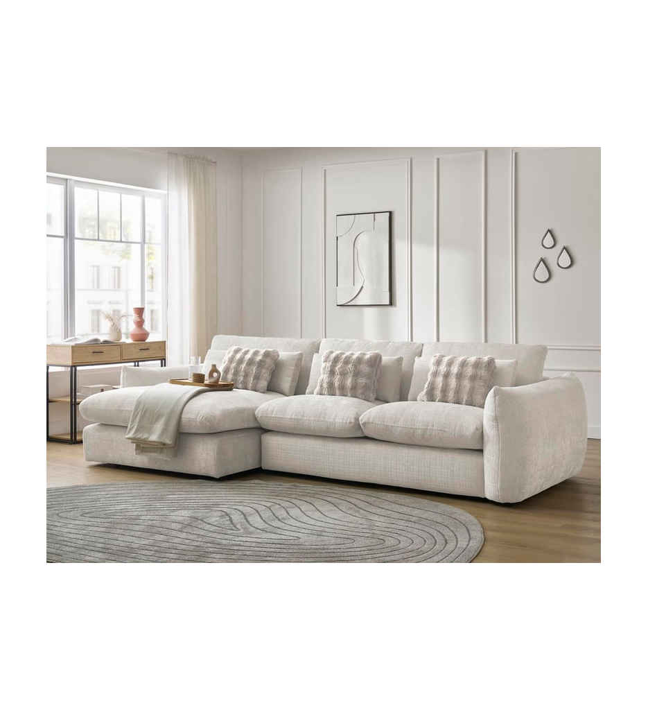ANGLE DROIT FIXE 2610+YL820-TISSU SEMONA SAND+SEMONA SAND+BUBBLE GREIGE -GLENN