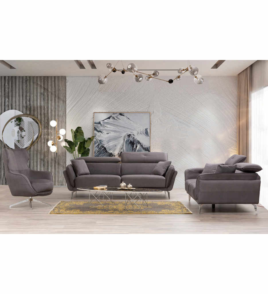 CANAPE 3PL REL ELEC - ROYAL-VEL GRIS IGA-