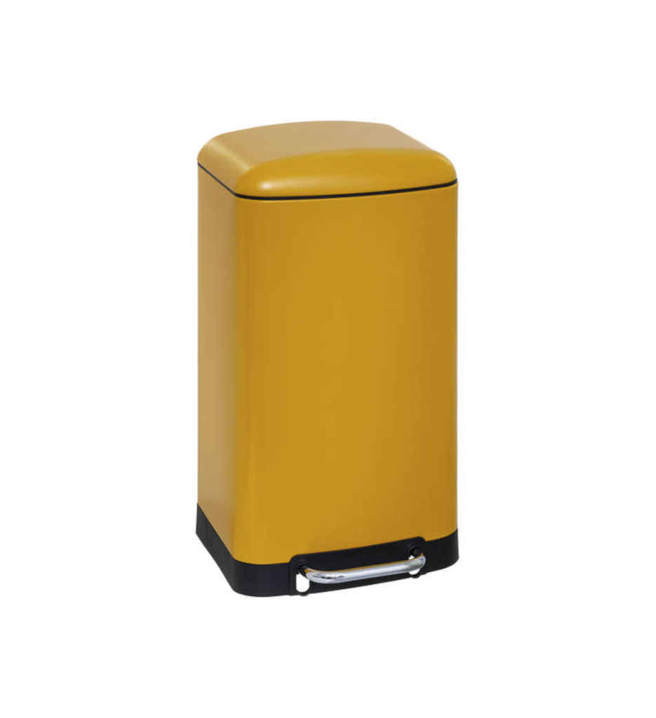 POUBELLE 30L METAL JAUNE  133683C ARIANE