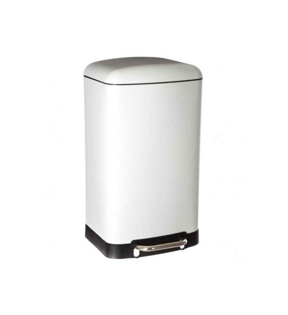 POUBELLE 30L METAL BLANC 133680 ARIANE