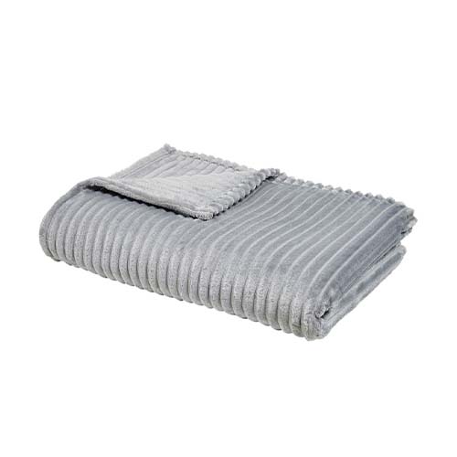 Plaid 150X200 Ribbed Acier Essential LEF 358753