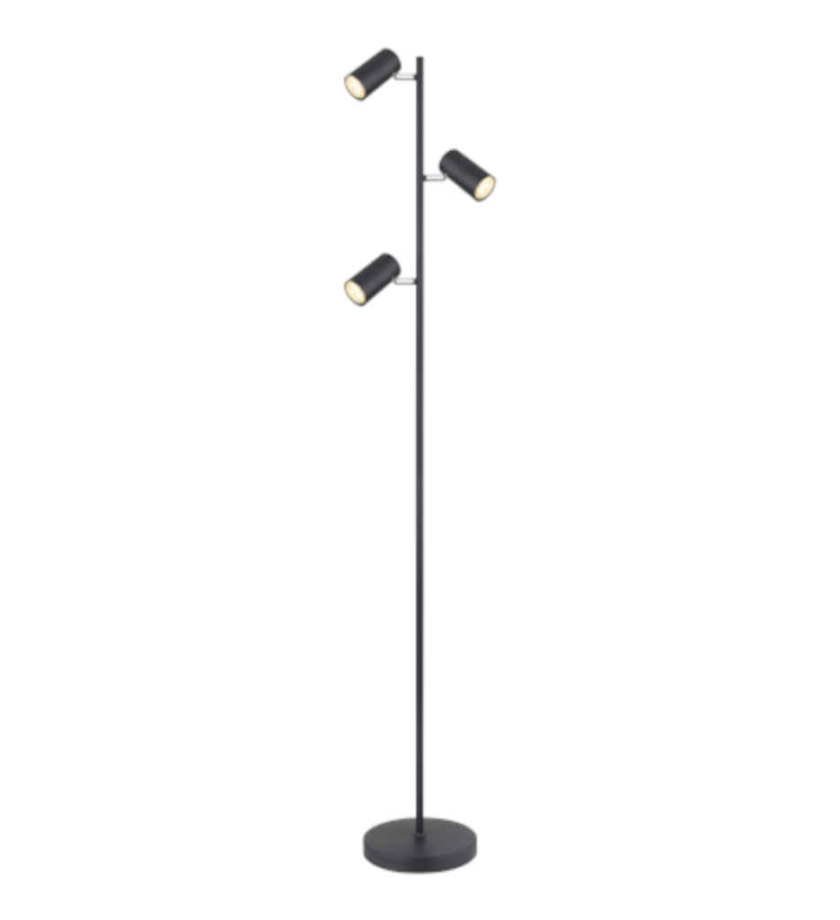 LAMPADAIRE 3L METAL NOIR LA170- 57910SB/250649-ROBBY