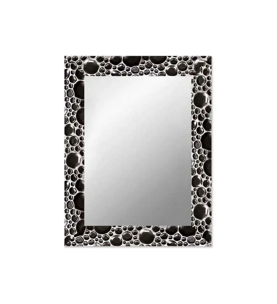 #MIROIR PALAYA NOIR/ARGENT 60X80 CADR 05.1815