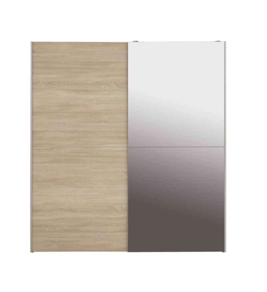 ARMOIRE 2PT(1MIROIR)-170 CM-CHENE SONOMA -KAIS82241-DECOR D30F-KAIKAIS