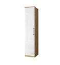 #ARMOIRE 1PT/REV D-G-45CM-249AKL17-OPTIMA-ARTISAN OAK/BLANC