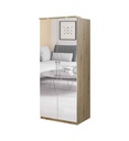 #ARMOIRE 2PT MIROIR-90CM-249AKL58-OPTIMA-ARTISAN OAK