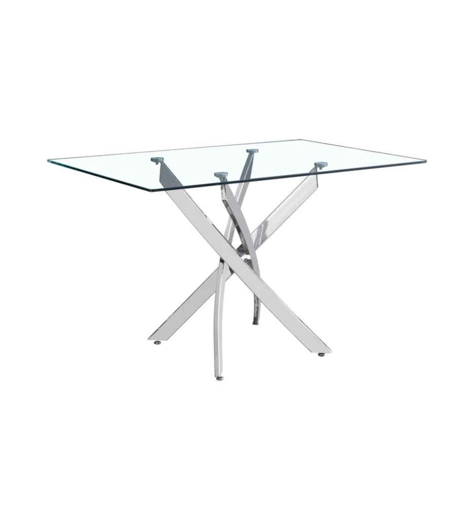 TABLE 130 X 80 X 75 H-52861CR - ROMI ARGENT