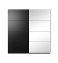 ARMOIRE 2PT NOIR AVEC MIROIRS-221CM-22W01658-BETA
