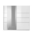 #ARMOIRE 2 PT 180CM AVEC MIROIR- BLANC BRILLANT-22981656-BETA