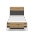 LIT 90*200 CM-CHENE ARTISAN/GRIS METAL-AC171.7176.90-BUTTE