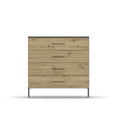 COMMODE 2T/2T -AC171.63W9-CHENE ARTISAN/GRIS METAL- BUTTE