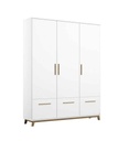 ARMOIRE 3PT/3T-AD134.3612-BLANC NEIGE/ CHENE MASSIF-CARLSSON