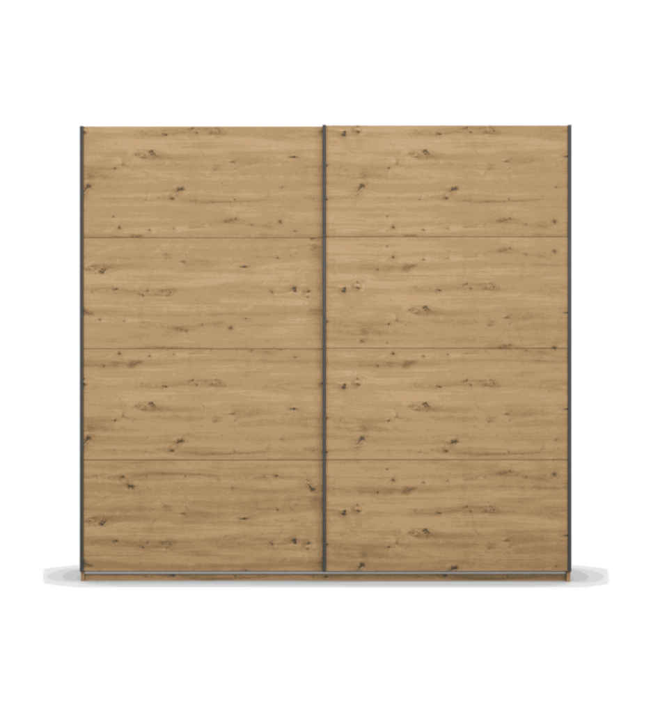 ARMOIRE 2PT-226CM-CHENE ARTISAN-BLACK OAK-AG317.4852-APOLLON