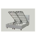 ²LIT 160*200 CM AVEC COFFRE-TISSU FABRIC BLANC-HYPERSOFT
