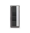 #VITRINE 1 PORTE-70CM-CHENE GRIS/BLANC-CARTESIA