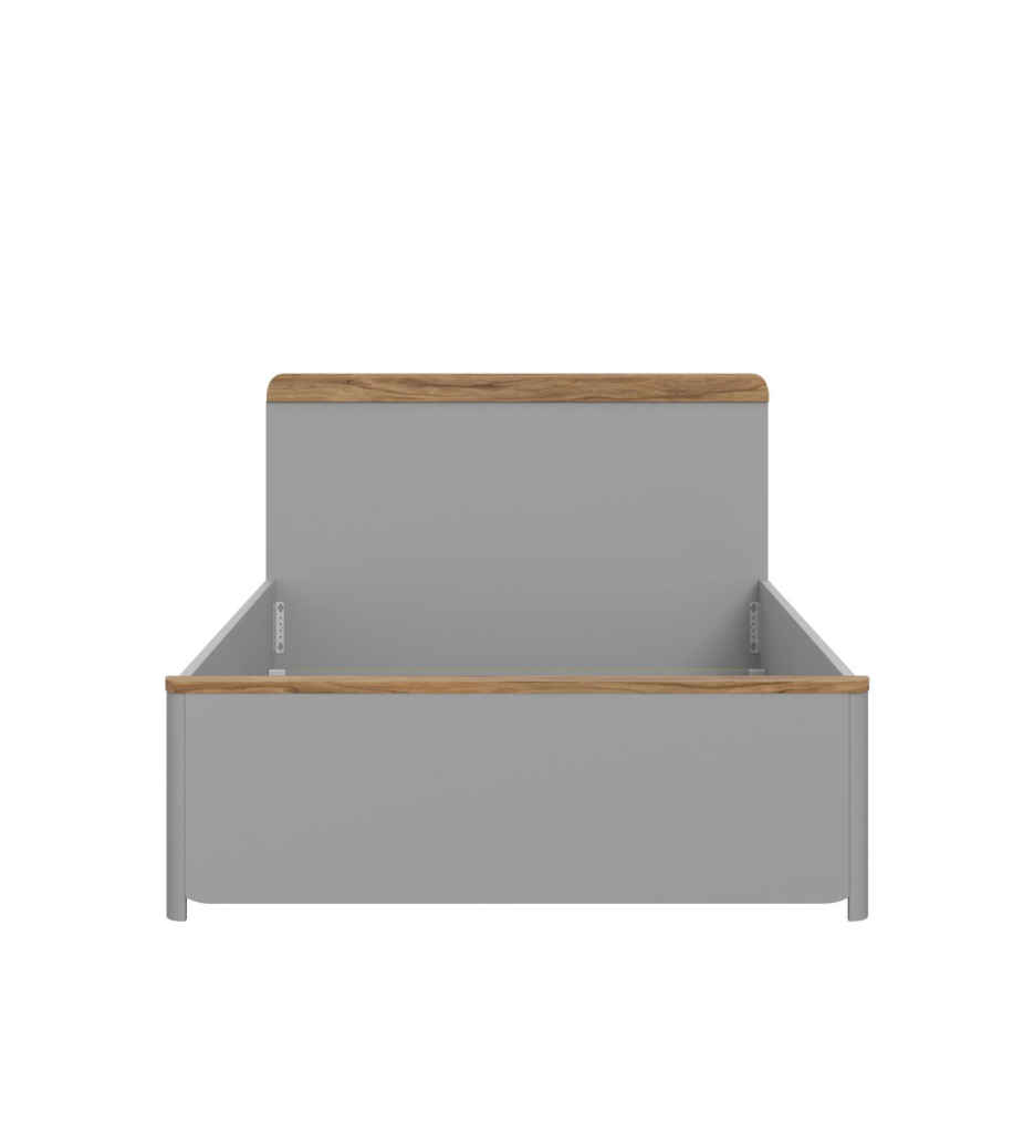 #LIT 120*200CM-GRIS/CHENE CHATAIGNE-SFNL1121-SURFINO